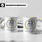 Silberhochzeit Tasse 25 Jahre ein unschlagbares Team - Gesch – Weiß [farbe:weiß]
