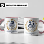 Silberhochzeit Tasse 25 Jahre ein unschlagbares Team - Gesch – Rosa [farbe:rosa]