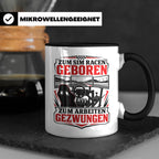 Sim Racing Tasse Zum Sim Racen geboren zum Arbeiten gezwunge – Schwarz [farbe:schwarz]