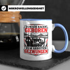 Sim Racing Tasse Zum Sim Racen geboren zum Arbeiten gezwunge – Blau [farbe:blau]