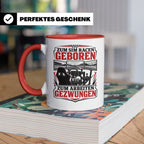 Sim Racing Tasse Zum Sim Racen geboren zum Arbeiten gezwunge – Rot [farbe:rot]