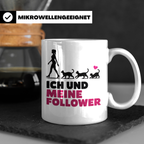 Katzen Follower Tasse - Cat Mom Spruch Geschenkidee - Liebli – Weiß [farbe:weiß]