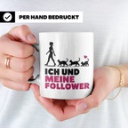 Katzen Follower Tasse - Cat Mom Spruch Geschenkidee - Liebli – Weiß [farbe:weiß]
