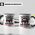 Sim Racing Tasse More than Gaming - Geschenk für Sim Racer G – Schwarz [farbe:schwarz]