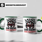 Sim Racing Tasse More than Gaming - Geschenk für Sim Racer G – Grün [farbe:grün]