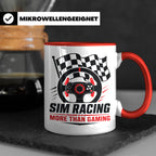 Sim Racing Tasse More than Gaming - Geschenk für Sim Racer G – Rot [farbe:rot]