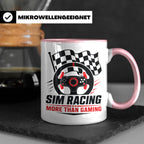 Sim Racing Tasse More than Gaming - Geschenk für Sim Racer G – Rosa [farbe:rosa]