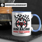 Sim Racing Tasse More than Gaming - Geschenk für Sim Racer G – Blau [farbe:blau]