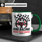 Sim Racing Tasse More than Gaming - Geschenk für Sim Racer G – Grün [farbe:grün]