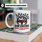 Sim Racing Tasse More than Gaming - Geschenk für Sim Racer G – Weiß [farbe:weiß]