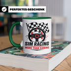 Sim Racing Tasse More than Gaming - Geschenk für Sim Racer G – Grün [farbe:grün]