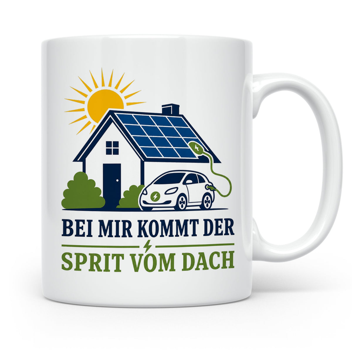 Solar Tasse Bei mir kommt der Sprit vom Dach - Geschenk für  – Weiß [farbe:weiß]