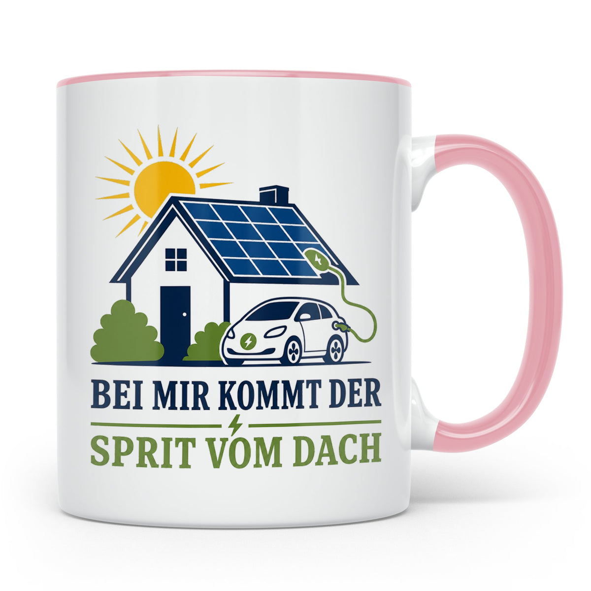 Solar Tasse Bei mir kommt der Sprit vom Dach - Geschenk für  – Rosa [farbe:rosa]