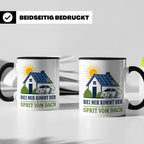 Solar Tasse Bei mir kommt der Sprit vom Dach - Geschenk für  – Schwarz [farbe:schwarz]
