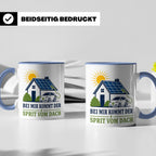 Solar Tasse Bei mir kommt der Sprit vom Dach - Geschenk für  – Blau [farbe:blau]