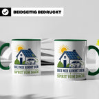 Solar Tasse Bei mir kommt der Sprit vom Dach - Geschenk für  – Grün [farbe:grün]
