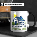 Solar Tasse Bei mir kommt der Sprit vom Dach - Geschenk für  – Schwarz [farbe:schwarz]