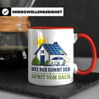 Solar Tasse Bei mir kommt der Sprit vom Dach - Geschenk für  – Rot [farbe:rot]