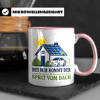 Solar Tasse Bei mir kommt der Sprit vom Dach - Geschenk für  – Rosa [farbe:rosa]