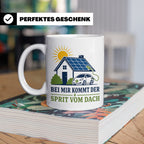 Solar Tasse Bei mir kommt der Sprit vom Dach - Geschenk für  – Weiß [farbe:weiß]