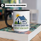 Solar Tasse Bei mir kommt der Sprit vom Dach - Geschenk für  – Schwarz [farbe:schwarz]