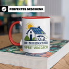 Solar Tasse Bei mir kommt der Sprit vom Dach - Geschenk für  – Rot [farbe:rot]
