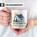 Solar Tasse Bei mir kommt der Sprit vom Dach - Geschenk für  – Rosa [farbe:rosa]
