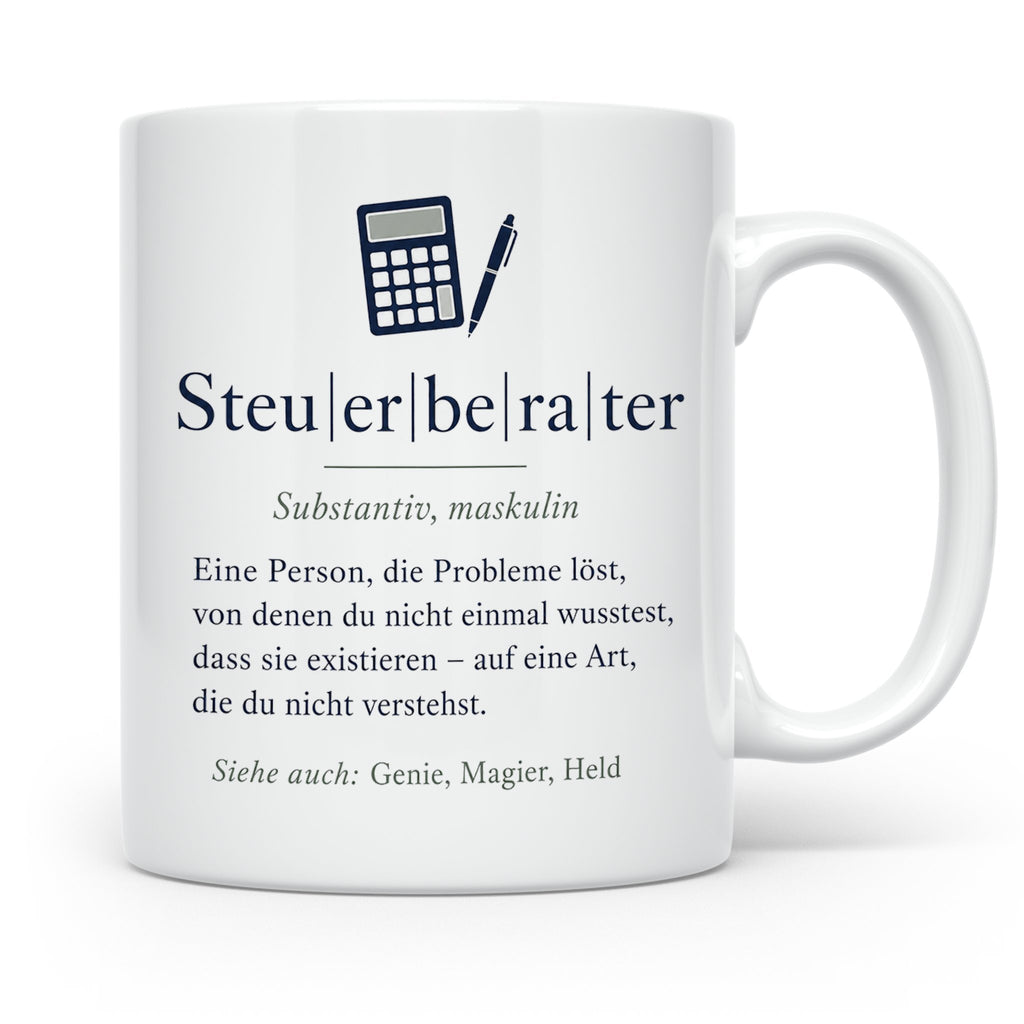 Steuerberater Tasse Definition - Lustiges Geschenk für Steue – Weiß [farbe:weiß]