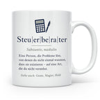 Steuerberater Tasse Definition - Lustiges Geschenk für Steue – Weiß [farbe:weiß]