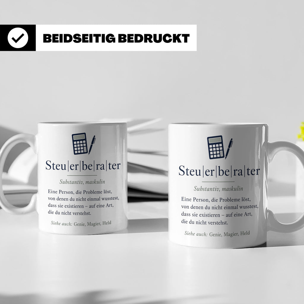 Steuerberater Tasse Definition - Lustiges Geschenk für Steue – Weiß [farbe:weiß]
