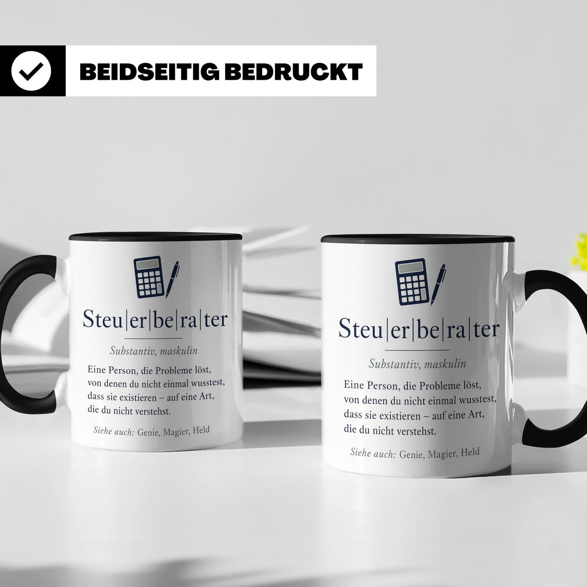 Steuerberater Tasse Definition - Lustiges Geschenk für Steue – Schwarz [farbe:schwarz]