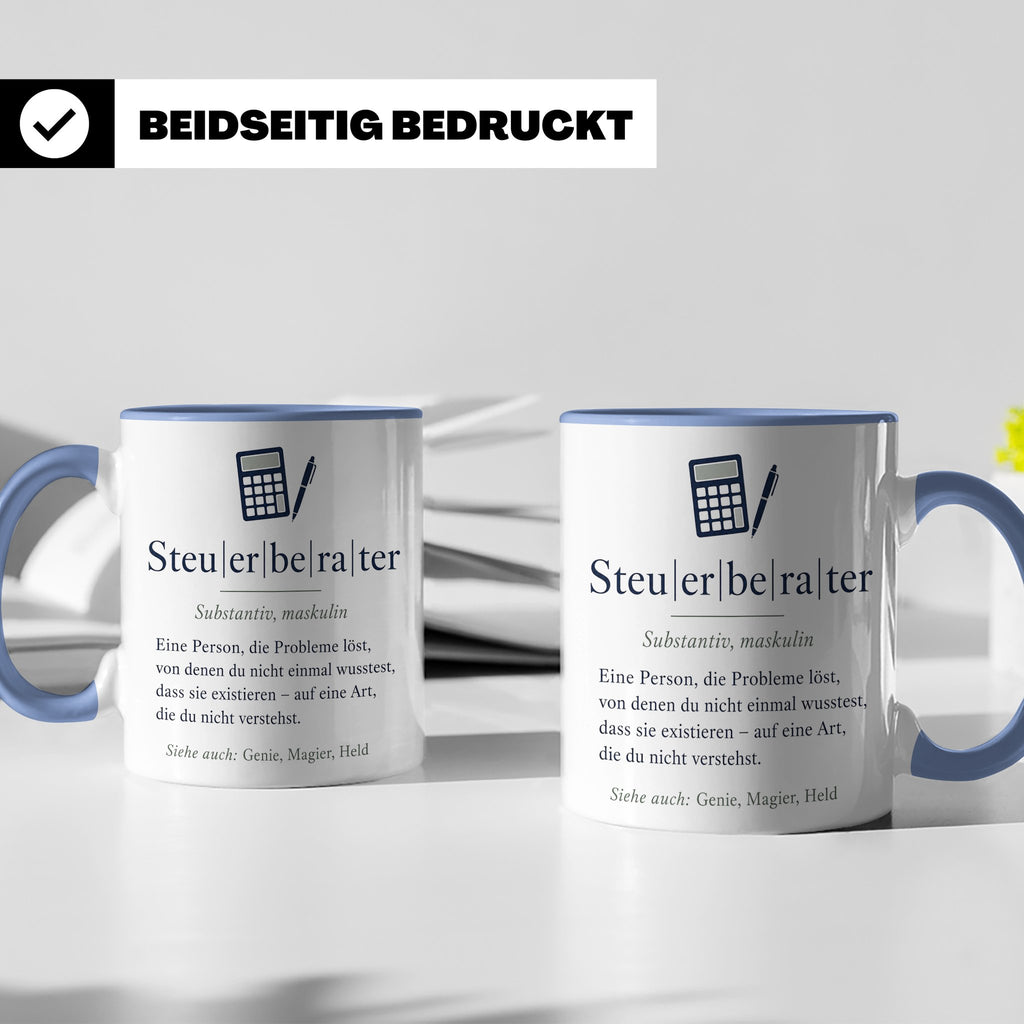 Steuerberater Tasse Definition - Lustiges Geschenk für Steue – Blau [farbe:blau]