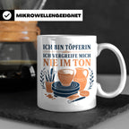 Töpfern Tasse Ich bin Töpferin ich vergreife mich nie im Ton – Weiß [farbe:weiß]
