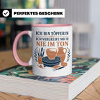 Töpfern Tasse Ich bin Töpferin ich vergreife mich nie im Ton – Rosa [farbe:rosa]