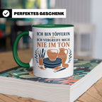 Töpfern Tasse Ich bin Töpferin ich vergreife mich nie im Ton – Grün [farbe:grün]