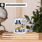 Trompete Tasse Ja das muss so laut - Lustiges Geschenk für T – Blau [farbe:blau]