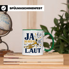 Trompete Tasse Ja das muss so laut - Lustiges Geschenk für T – Grün [farbe:grün]