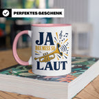 Trompete Tasse Ja das muss so laut - Lustiges Geschenk für T – Rosa [farbe:rosa]