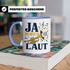 Trompete Tasse Ja das muss so laut - Lustiges Geschenk für T – Blau [farbe:blau]