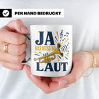 Trompete Tasse Ja das muss so laut - Lustiges Geschenk für T – Weiß [farbe:weiß]