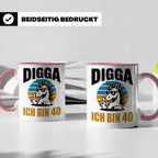 Digga Ich Bin 40 Tasse: Einhorn Geburtstag - 40. Geburtstag  – Rosa [farbe:rosa]