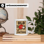Tischtennis Tasse Old Schmetterhand - Lustiges Geschenk für  – Weiß [farbe:weiß]