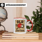 Tischtennis Tasse Old Schmetterhand - Lustiges Geschenk für  – Rot [farbe:rot]