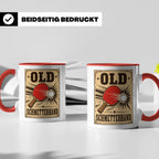 Tischtennis Tasse Old Schmetterhand - Lustiges Geschenk für  – Rot [farbe:rot]