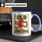 Tischtennis Tasse Old Schmetterhand - Lustiges Geschenk für  – Blau [farbe:blau]