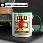 Tischtennis Tasse Old Schmetterhand - Lustiges Geschenk für  – Grün [farbe:grün]