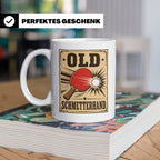 Tischtennis Tasse Old Schmetterhand - Lustiges Geschenk für  – Weiß [farbe:weiß]