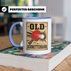 Tischtennis Tasse Old Schmetterhand - Lustiges Geschenk für  – Blau [farbe:blau]