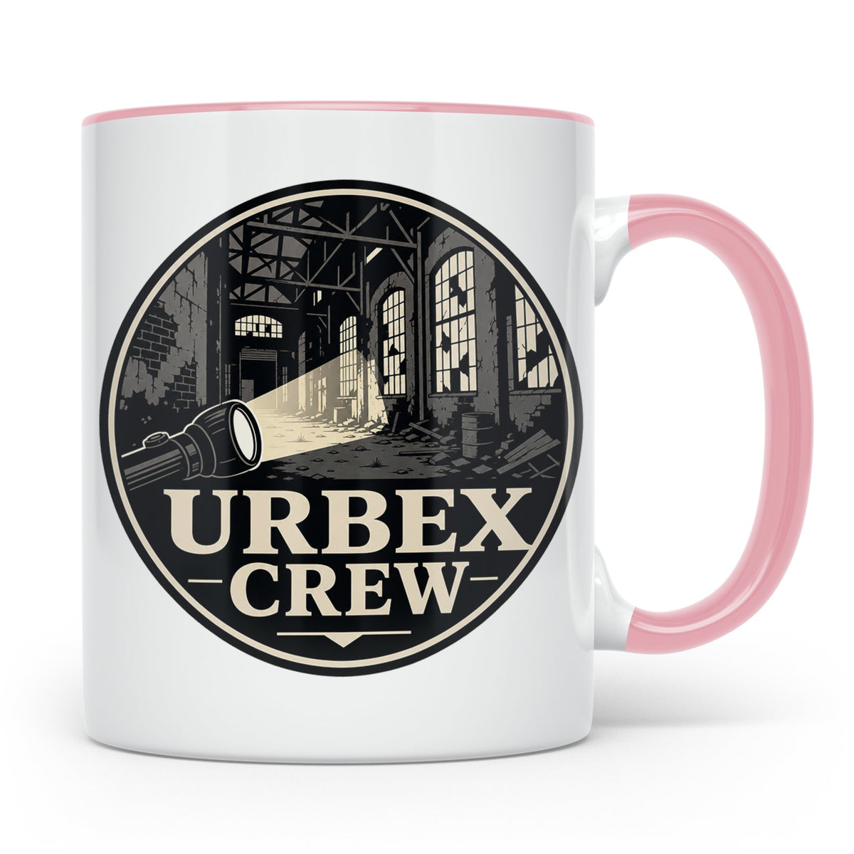Urbex Tasse Urbex Crew - Geschenk für Lost Places Fotografen – Rosa [farbe:rosa]