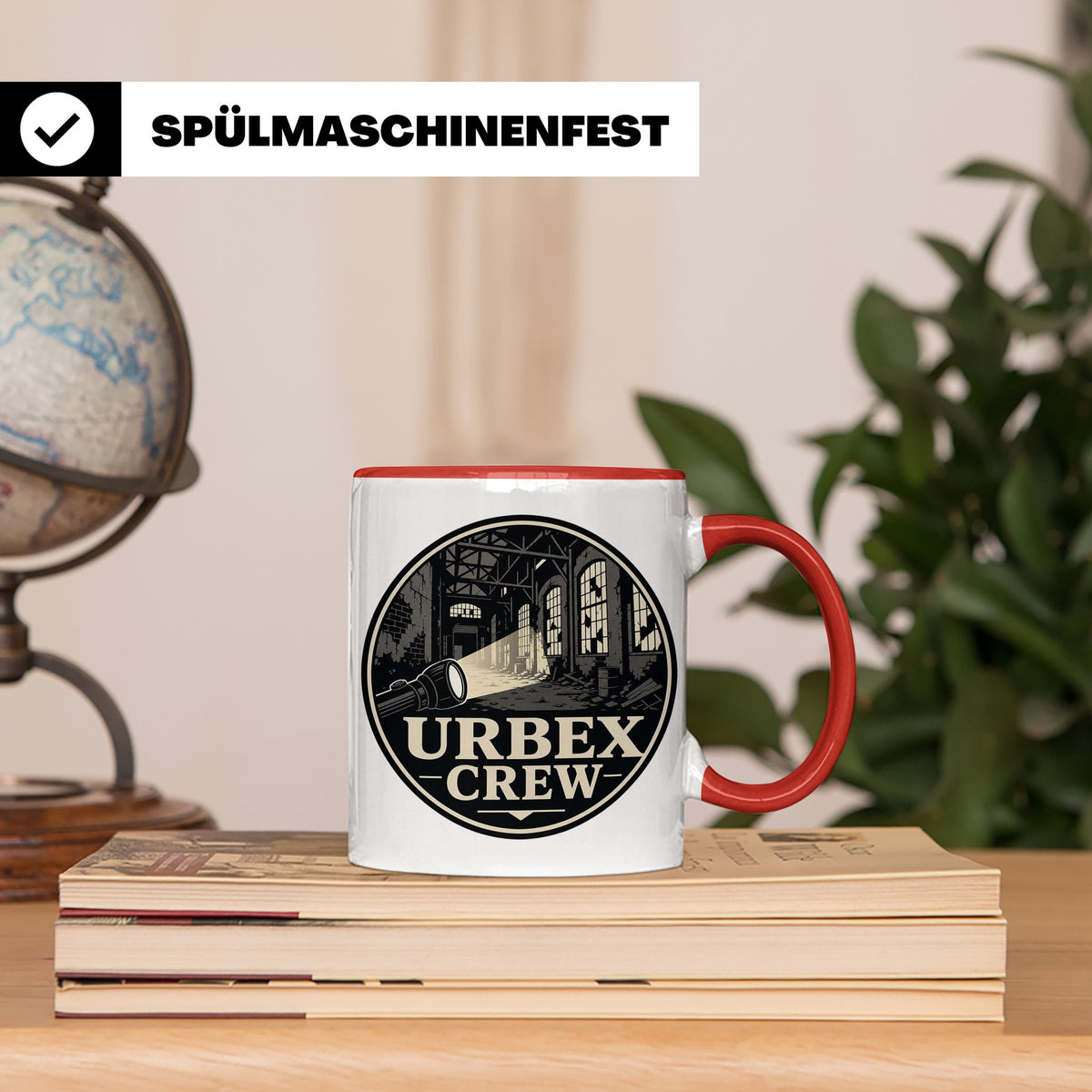 Urbex Tasse Urbex Crew - Geschenk für Lost Places Fotografen – Rot [farbe:rot]